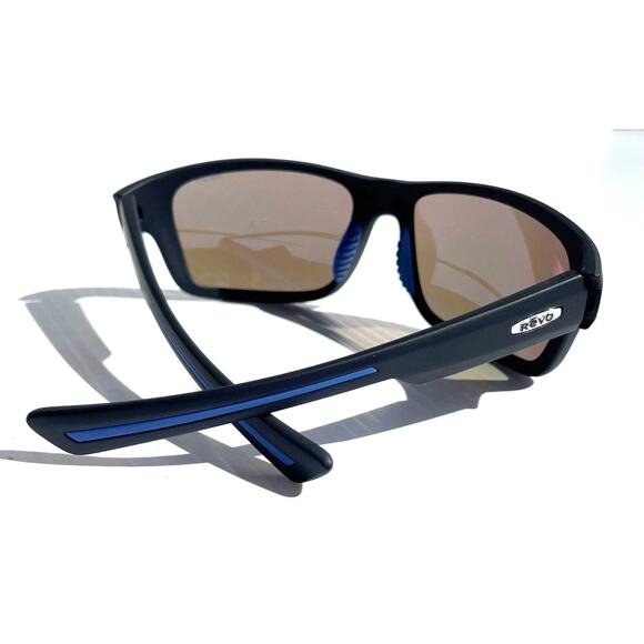 Revo POINTE Sunglasses Matte Black POLARIZED Blue Water Lens RE 1237 11 BL NEW - Picture 3 of 14